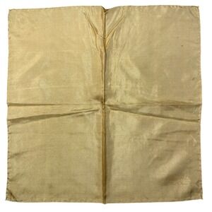 Charvet Place Vendome Silk Pocket Square Gold Solid Made in France 15"